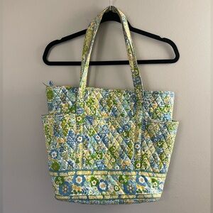 Vera Bradley Blue and Green Floral Tote